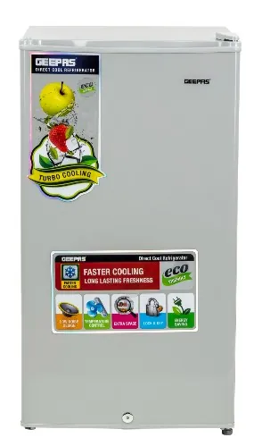 GEEPAS GRF115SPEH 110L GÜMÜŞ MİNİ BUZDOLABI - GÜÇLÜ KOMPRESÖR, EMNİYET KİLİDİ, AYARLANABİLİR TERMOSTAT thumbnail 3