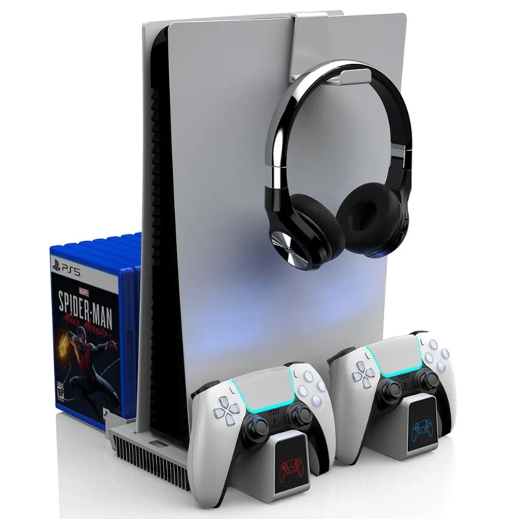 EPICARMA PLAYSTATİON 5 UYUMLU SOĞUTUCU FANLI STAND VE ÇİFT DUALSENSE ŞARJ İSTASYONU 3