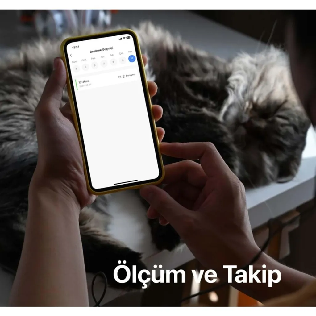 XENON SMART X8612 AKILLI KEDİ KÖPEK MAMA KABI Wİ-Fİ UZAKTAN SESLİ VE KAMERA KONTROLLÜ 4