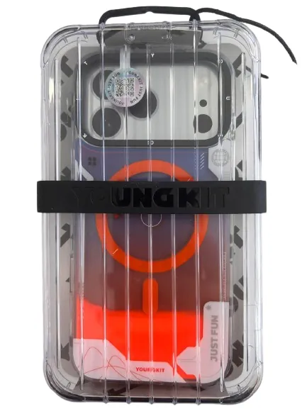 YOUNGKİT TASARIM İPHONE 17 PRO MAX KILIF TURUNCU/MAVİ
