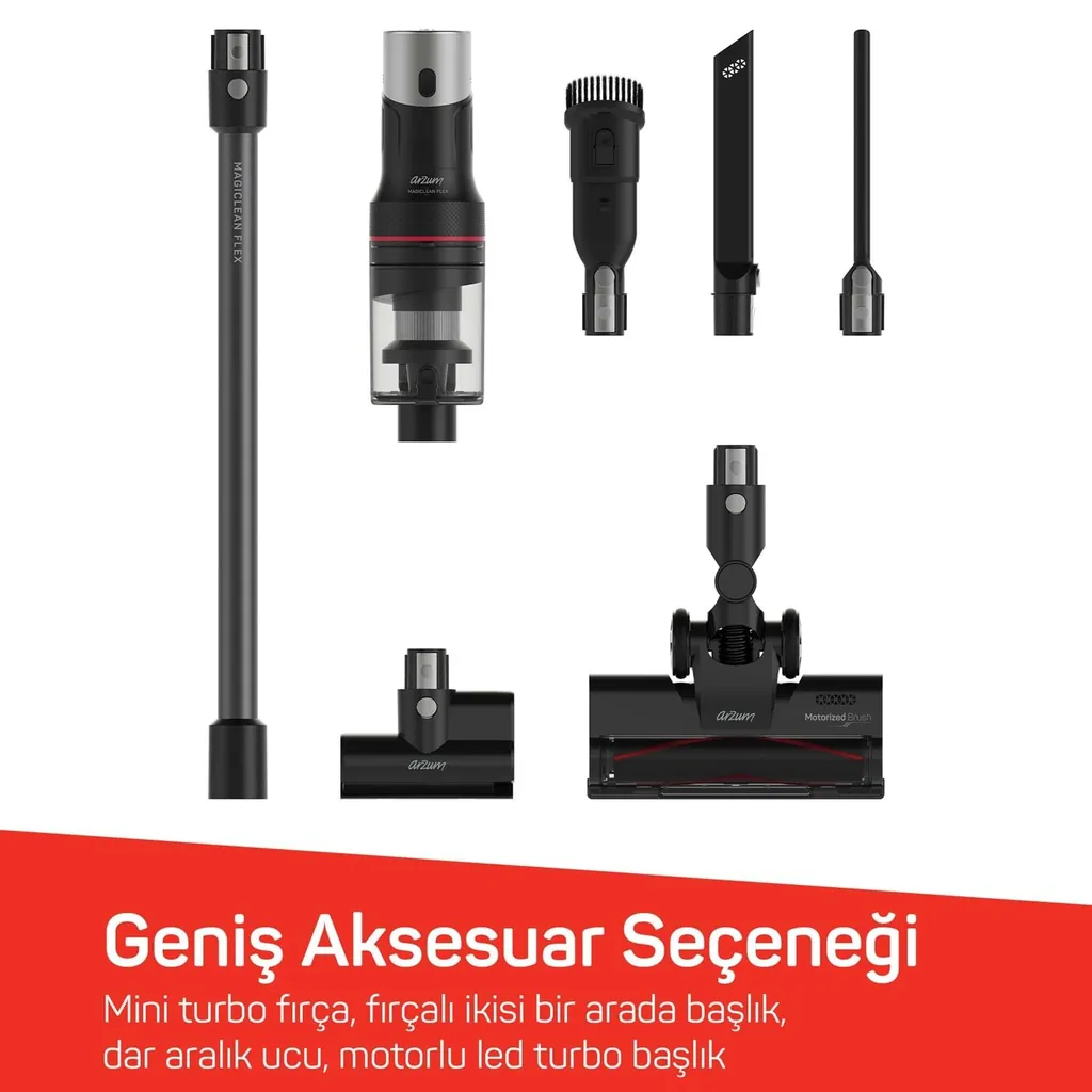 ARZUM AR4212 MAGİCLEAN FLEX DİKEY ŞARJLI SÜPÜRGE thumbnail 2