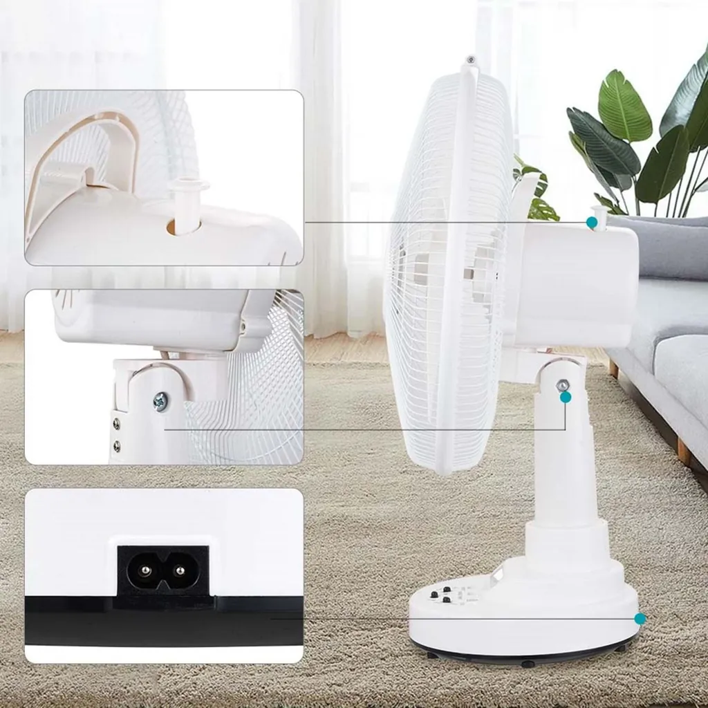WINNING STAR ST-4060 ŞARJ EDİLEBİLİR 14 INÇ AYAKLI VANTİLATÖR - USB GİRİŞLİ TAŞINABİLİR STAND FAN