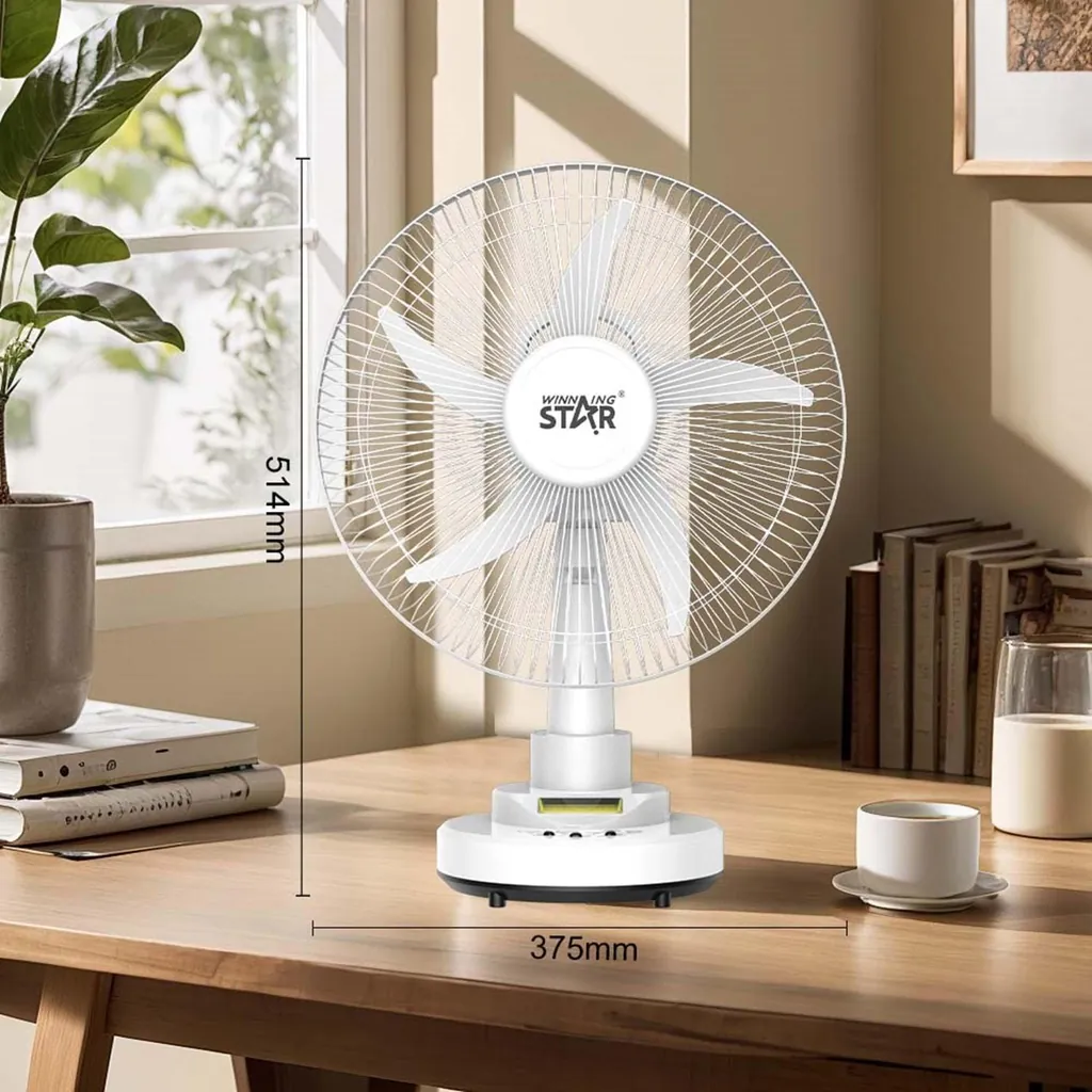 WINNING STAR ST-4060 ŞARJ EDİLEBİLİR 14 INÇ AYAKLI VANTİLATÖR - USB GİRİŞLİ TAŞINABİLİR STAND FAN 3