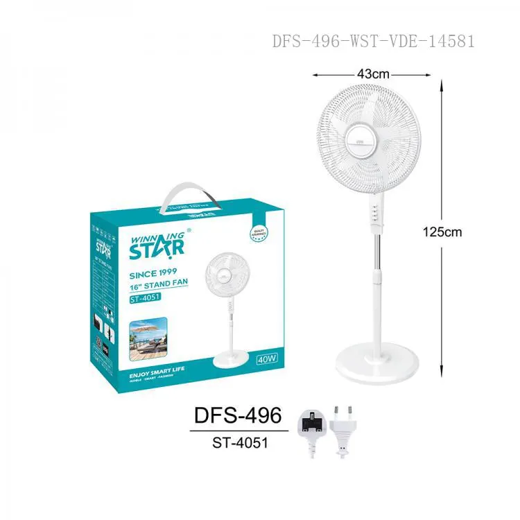 WINNING STAR ST-4051 16 INÇ AYAKLI VANTİLATÖR - 5 KANATLI STAND FAN 5