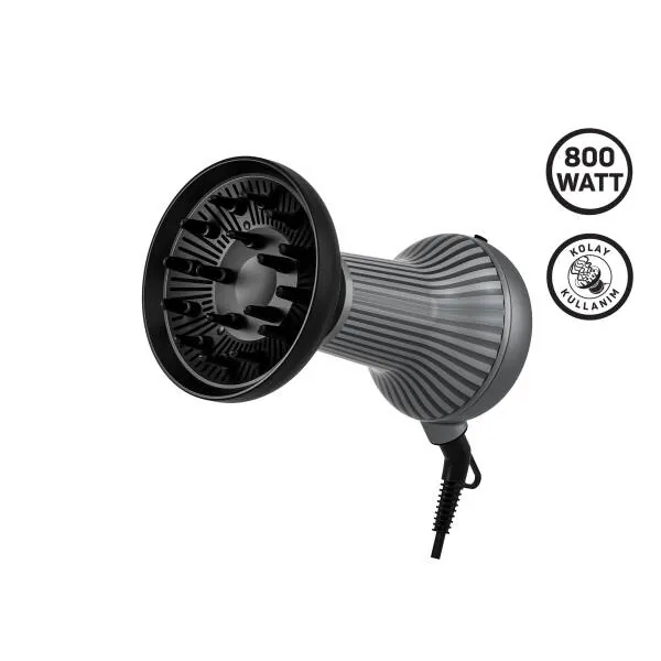 ARZUM AR5124 TRENDCARE CURLY ANTRASİT SAÇ KURUTMA MAKİNESİ thumbnail 3