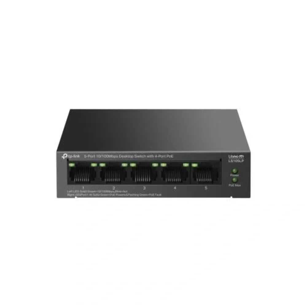 Switch Tp-Link Ls105Lp 5 Port 10/100 4 Port Poe 41W