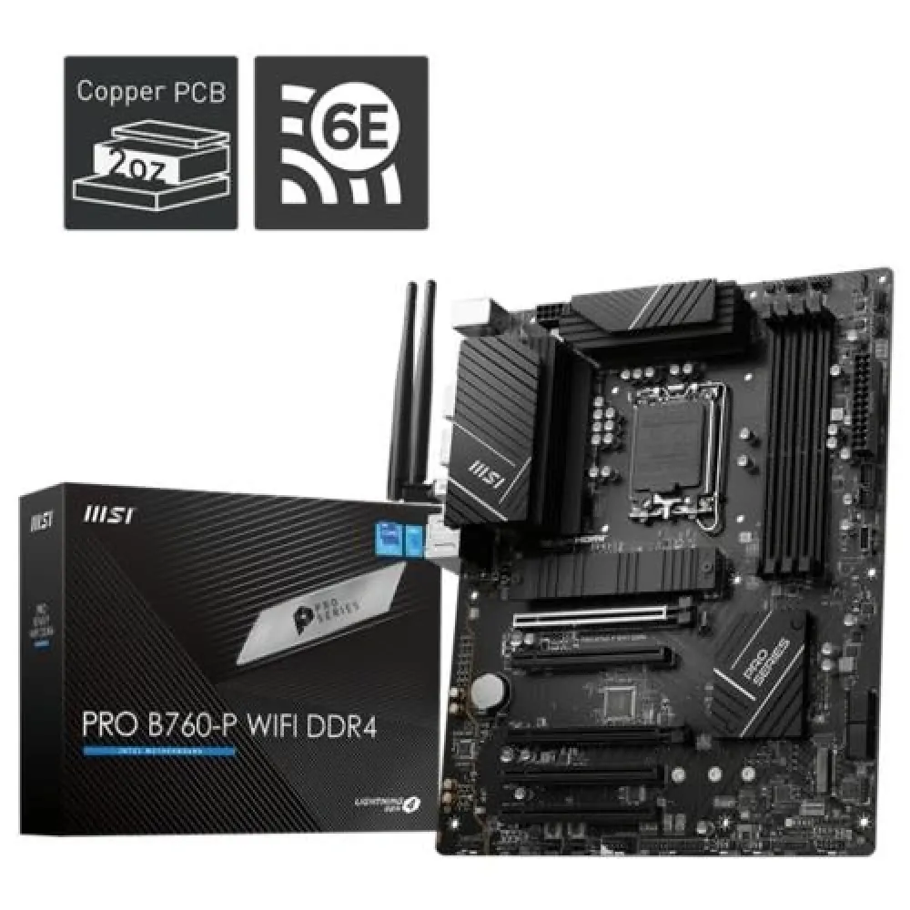 Anakart Msı Pro B760-P Wıfı Ddr4 S+V+Gl 1700P 3