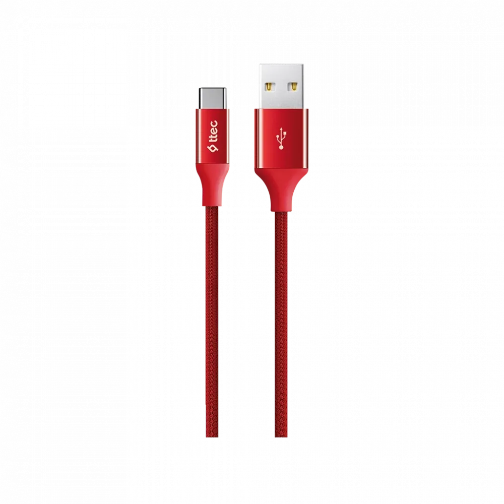 TTEC 2DK18K AlumiCable 120 cm Type-C - USB-A KIRMIZI