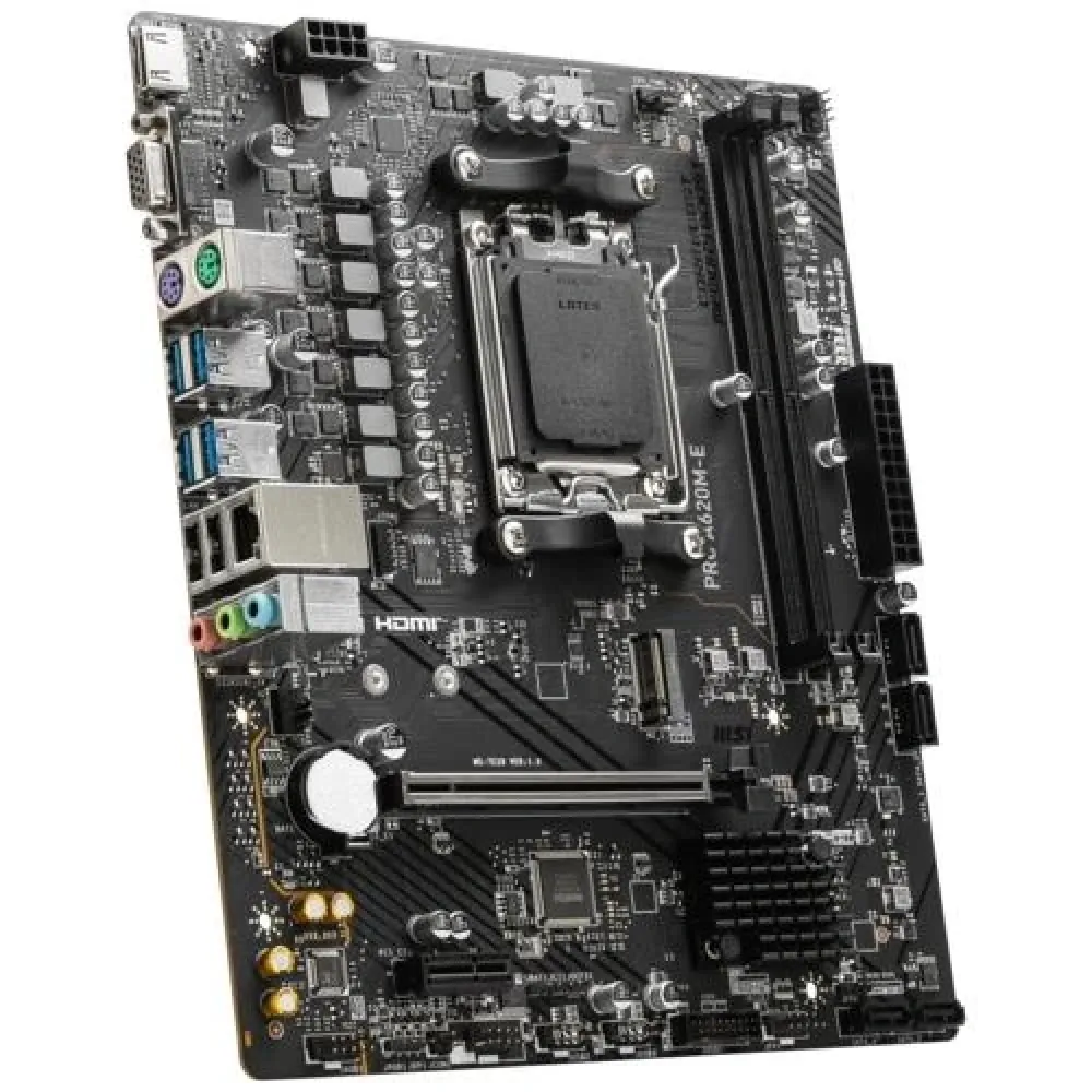 ANAKART MSI PRO A620M-E AM5 DDR5 6800(OC) HDMI, VGA, 1x M.2, USB3.2, G 4