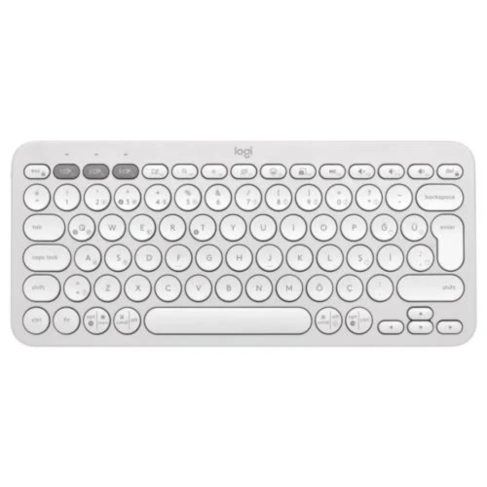 Klavye Logitech K380S Pebble 2 Bluetooth Beyaz 920-011860 Tr Layout