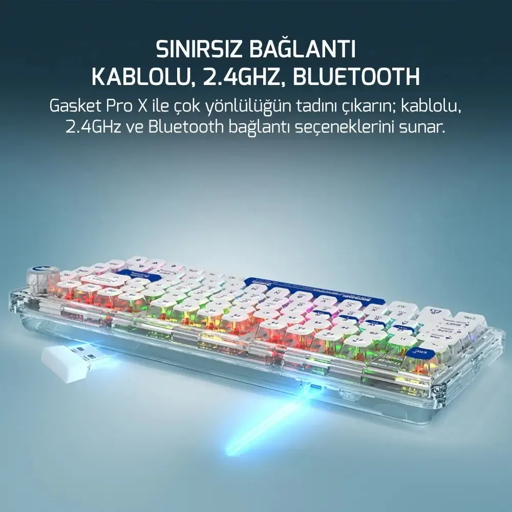 KLAVYE GAMEPOWER GASKET PRO X RGB WIRELESS MEKANIK HOT SWAP BLUE SWITH 2