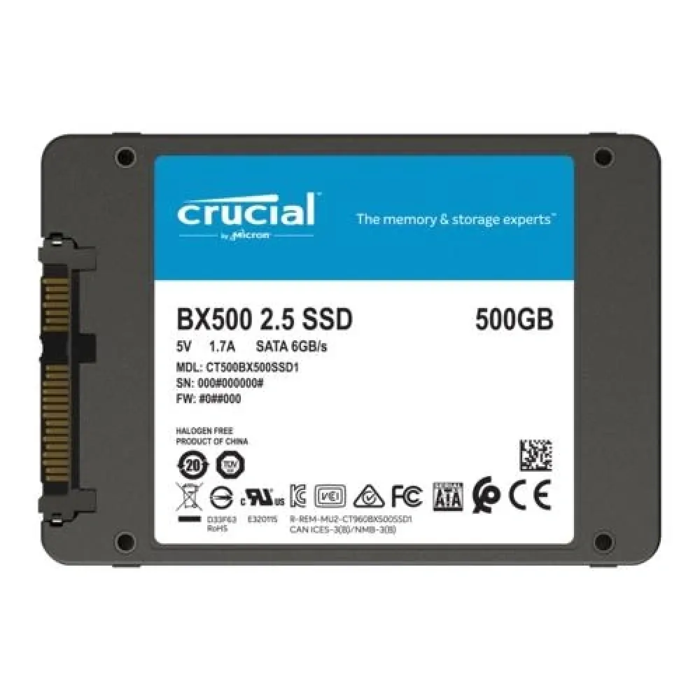 Ssd Crucial 500Gb Bx500 3Dnand Ct500Bx500Ssd1 550 - 500 Mb/S 2