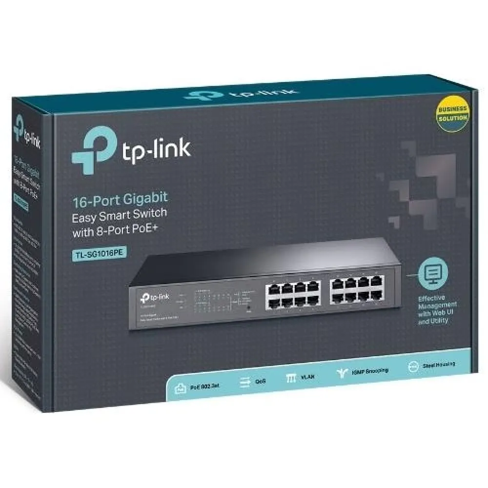 Swıtch Tp-Lınk Tl-Sg1016Pe 16 Port Gıgabıt 8Port Poe+ 150W 3