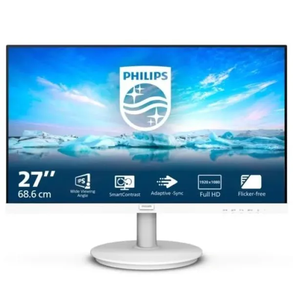 PHILIPS 27" 271V8AW/01 LED MM 4ms 75Hz,HDMI,VGA,Hoparlör,Beyaz