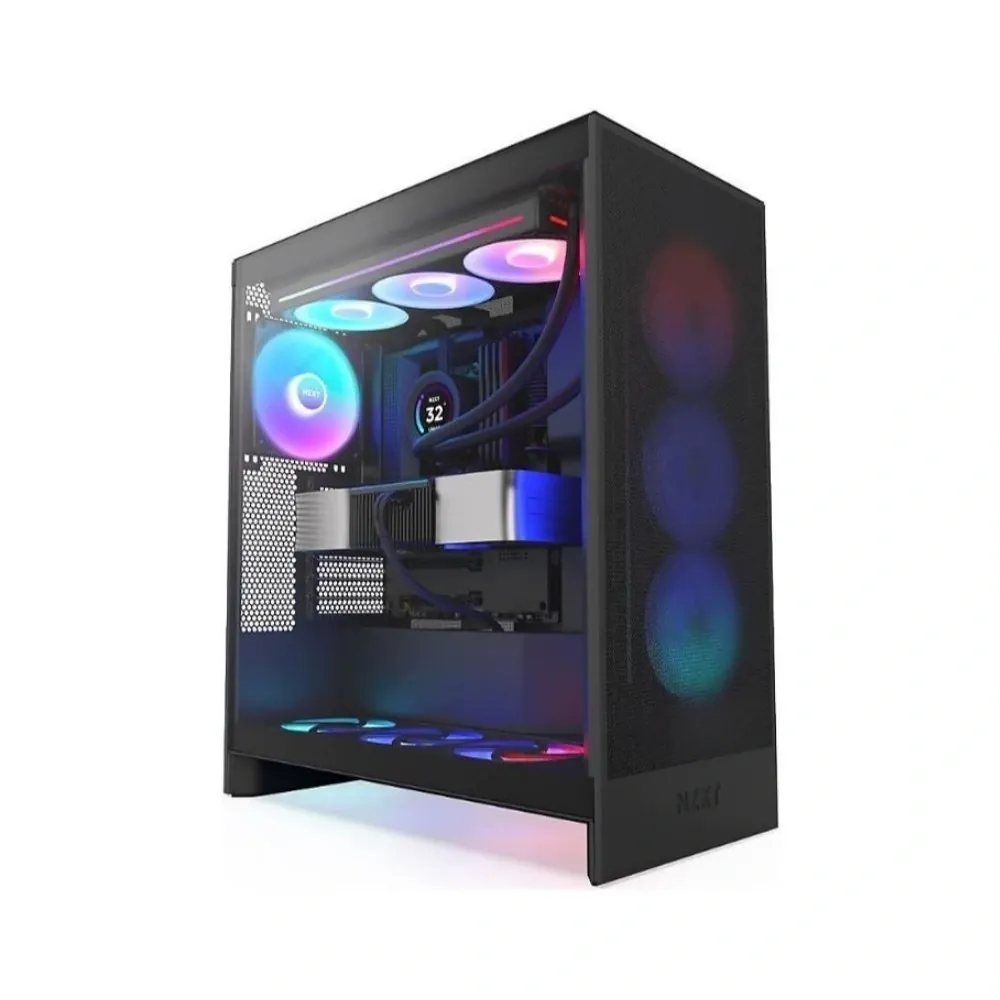 Kasa Nzxt H7 Flow(2024) Black RGB Tempered Glass USB 3.2 Atx Mid Tower 2