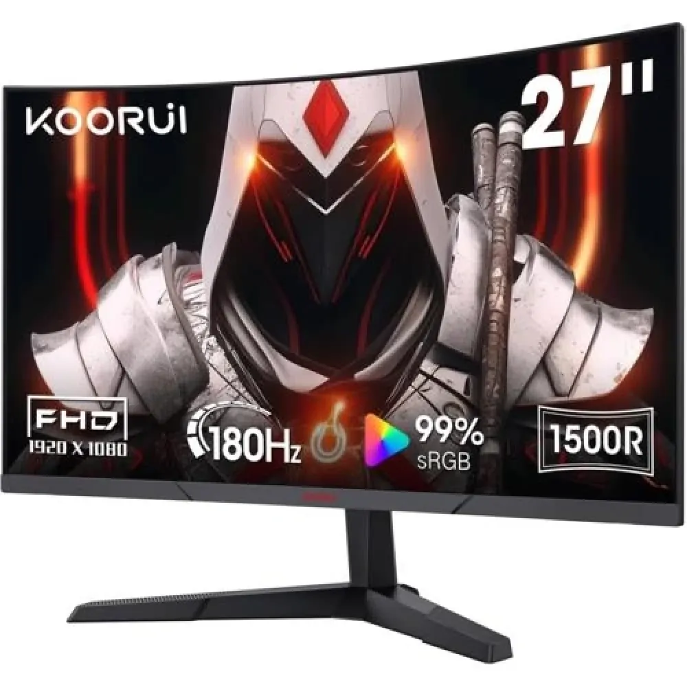 Monitör Koorui 27" 27E6CA Curved 180Hz 1ms 1920x1080 FHD 180Hz DP Hdmi thumbnail 2