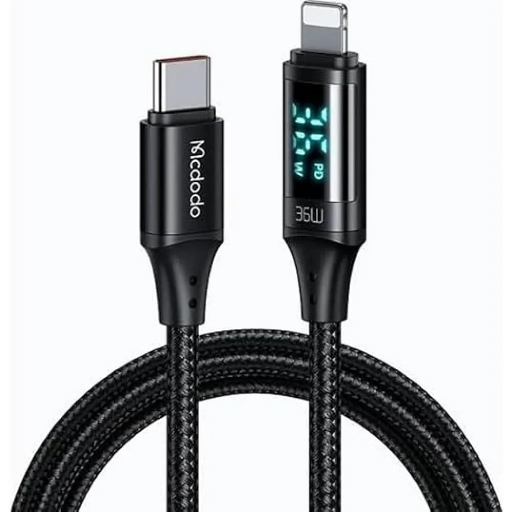 Kablo Mcdodo Ca-1030 1.2Mt Black Type-C To Lıghnıng