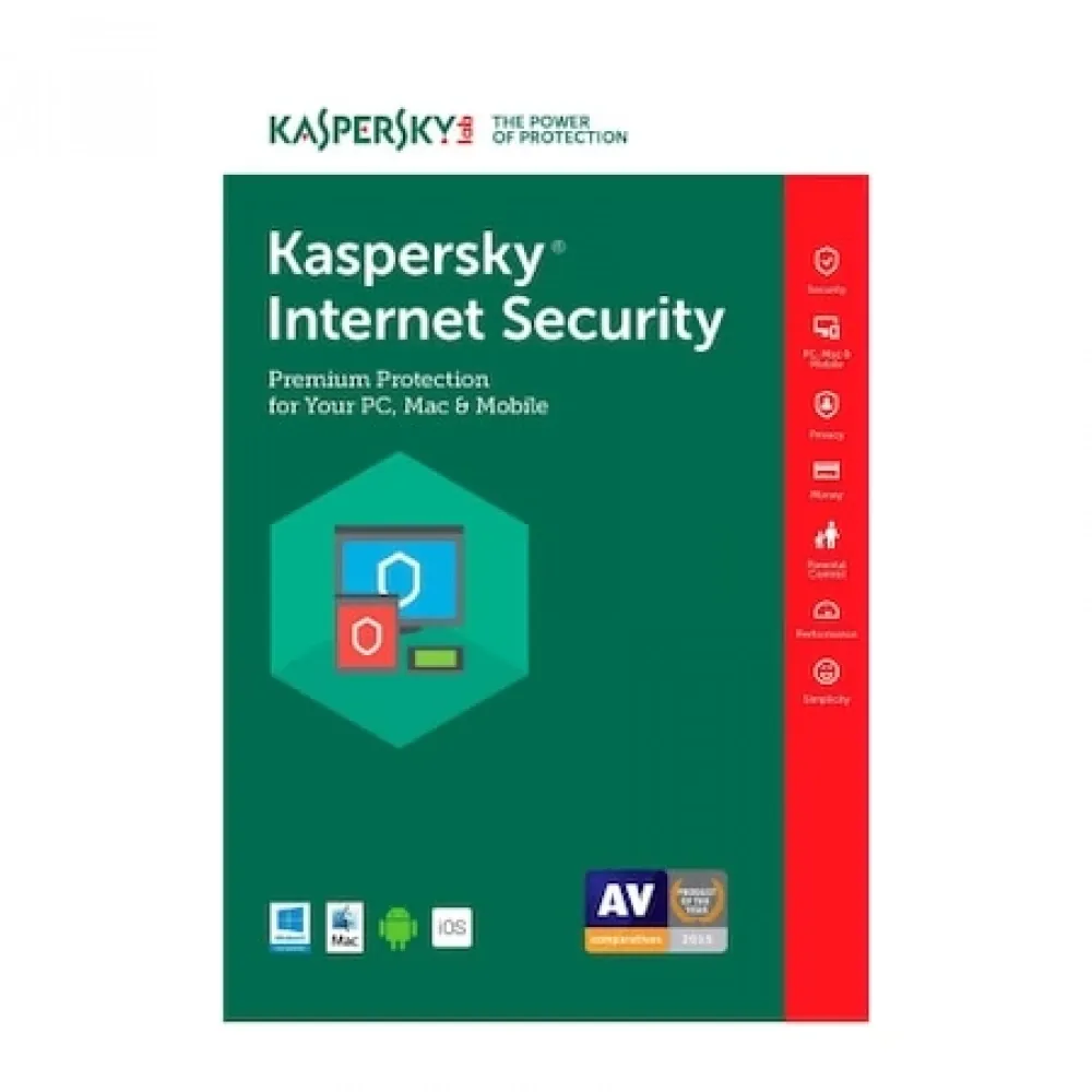 Internet Security Kaspersky 1 Yıl 2 Pc
