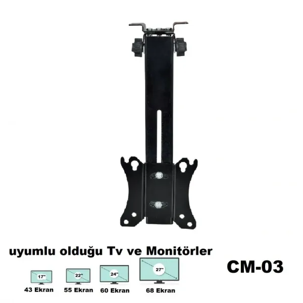 17-27"Eğimli Tavan Askı Aparat Cm-03