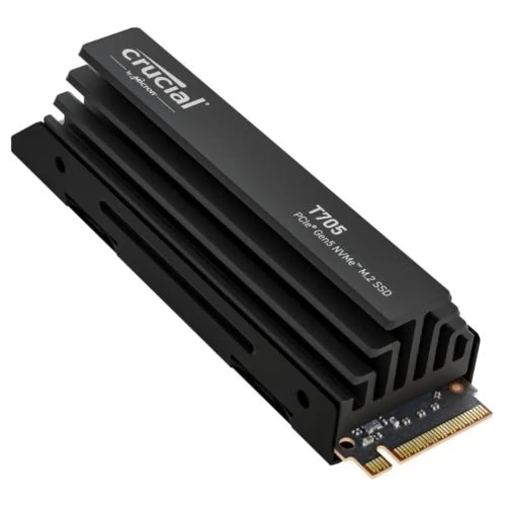 Crucial T705 1TB Gen5 NVMe M.2 CT1000T705SSD5 13600-10200MB/s Soğutucu
