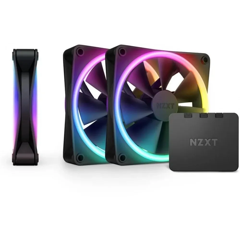 Nzxt F120 RF-D12TF-B1 RGB Duo Black 120 mm Fan(3'lü Set)