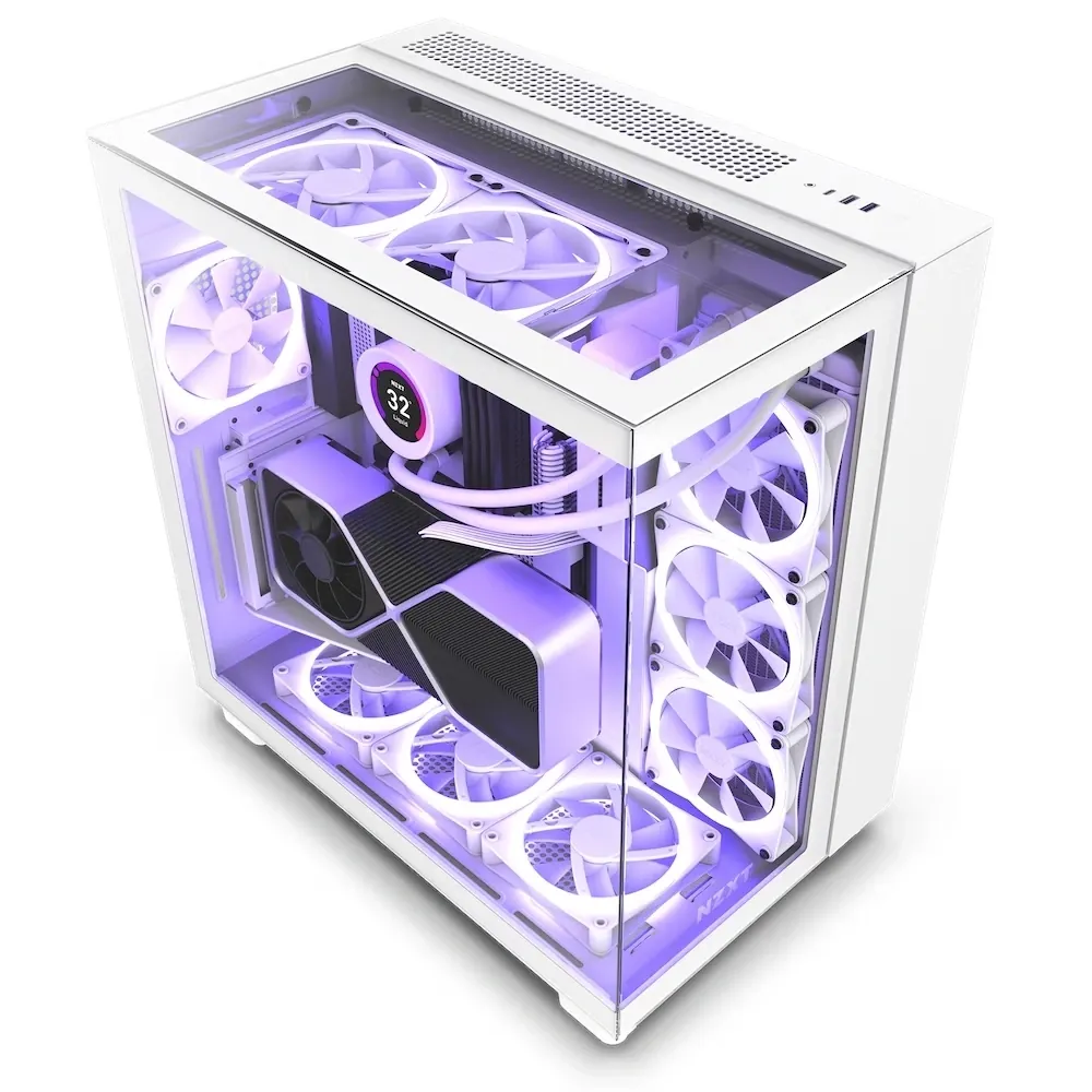 Kasa Nzxt H9 Elite White RGB Tempered Glass USB 3.2 Atx Mid Tower 2