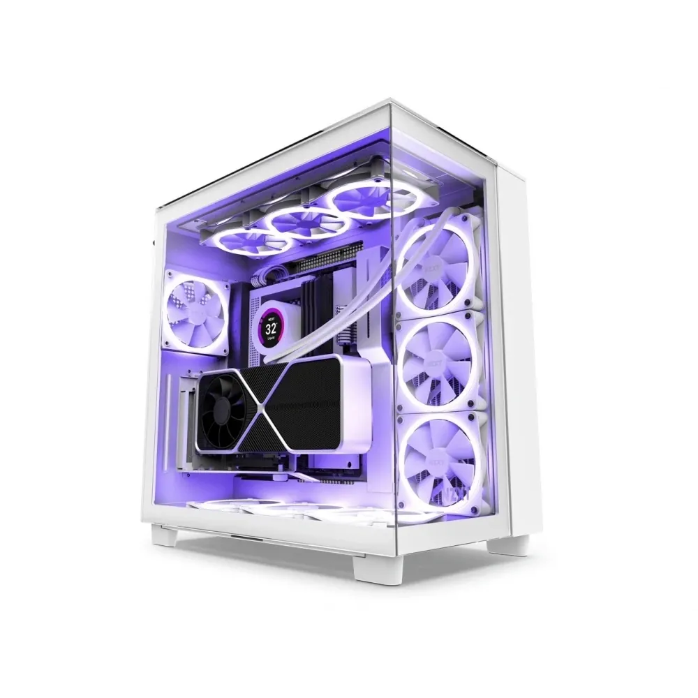 Kasa Nzxt H9 Elite White RGB Tempered Glass USB 3.2 Atx Mid Tower 4