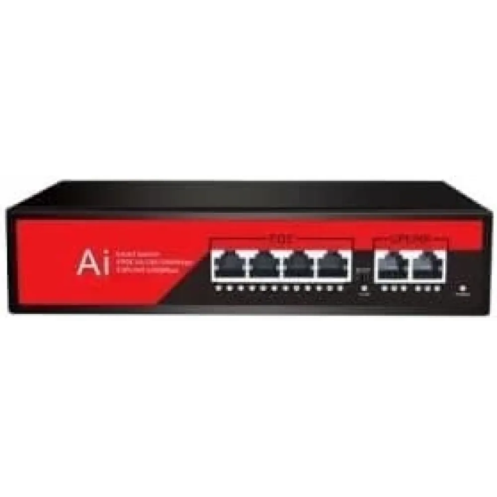 SWITCH EZCOOL EZ-04PSF-FG 4PORT 4GE+2GE F.Gigabit POE SWİTCH 65W