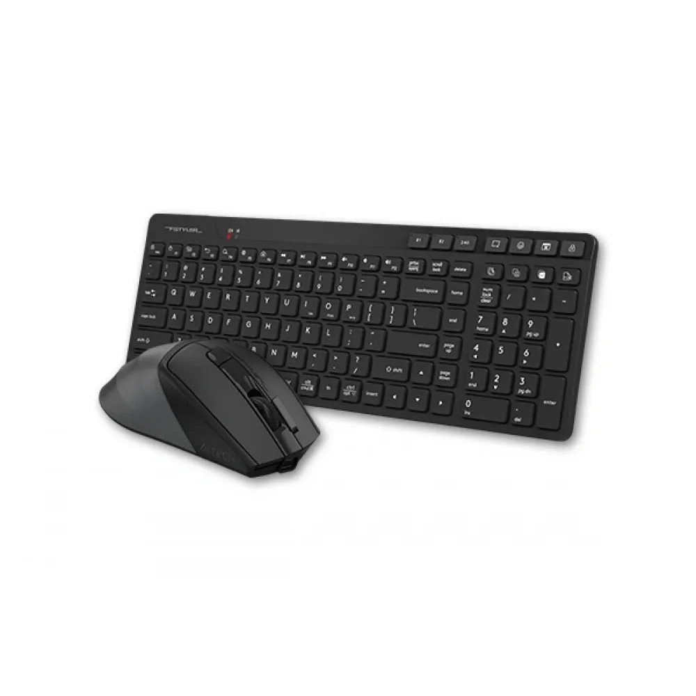 A4Tech Fb2800C Air2 Siyah Bt+2.4G Qk Klv+Silent Mouse Şarjlı 2000Dpi