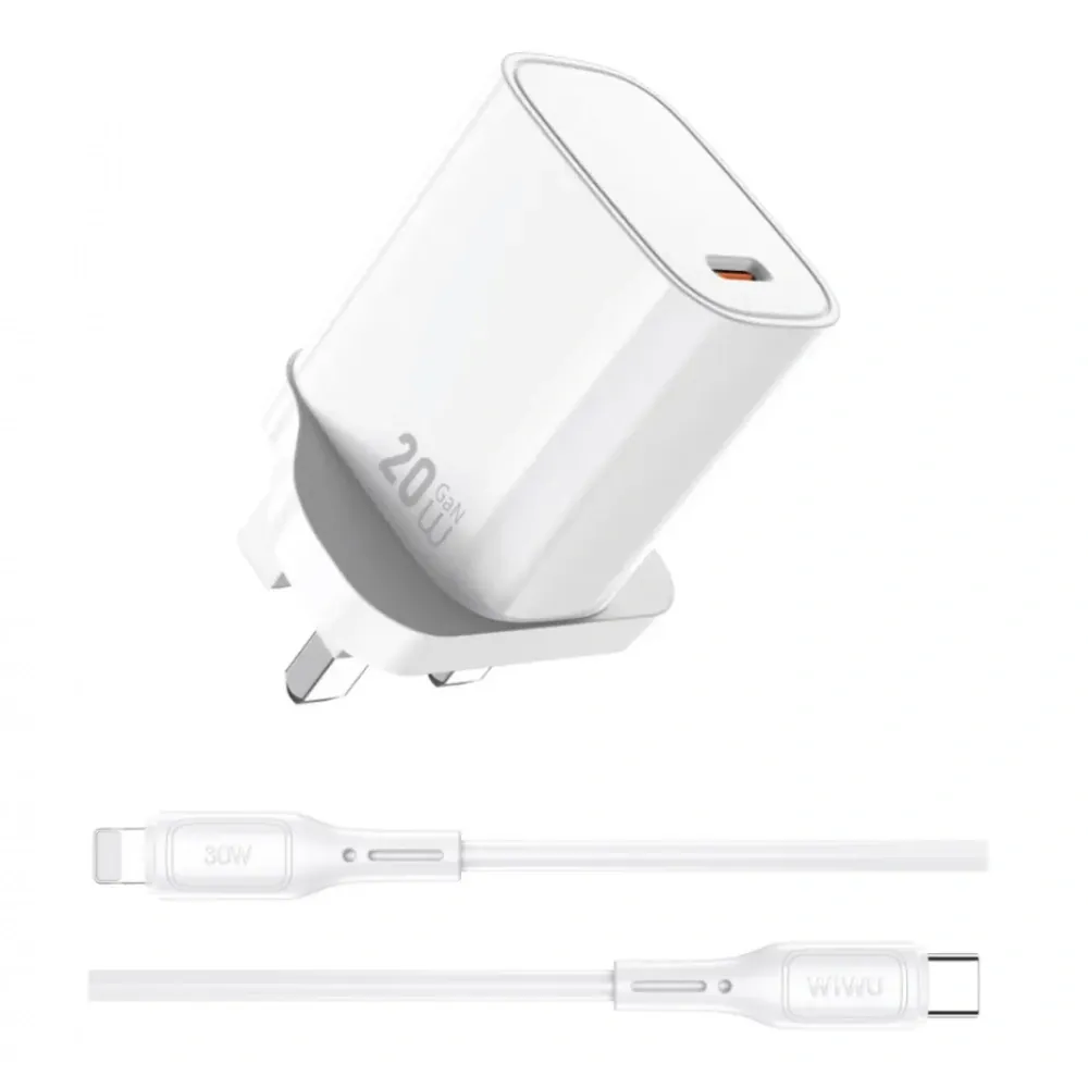 Wiwu 20w Essen Gan Fast Charger+Cable