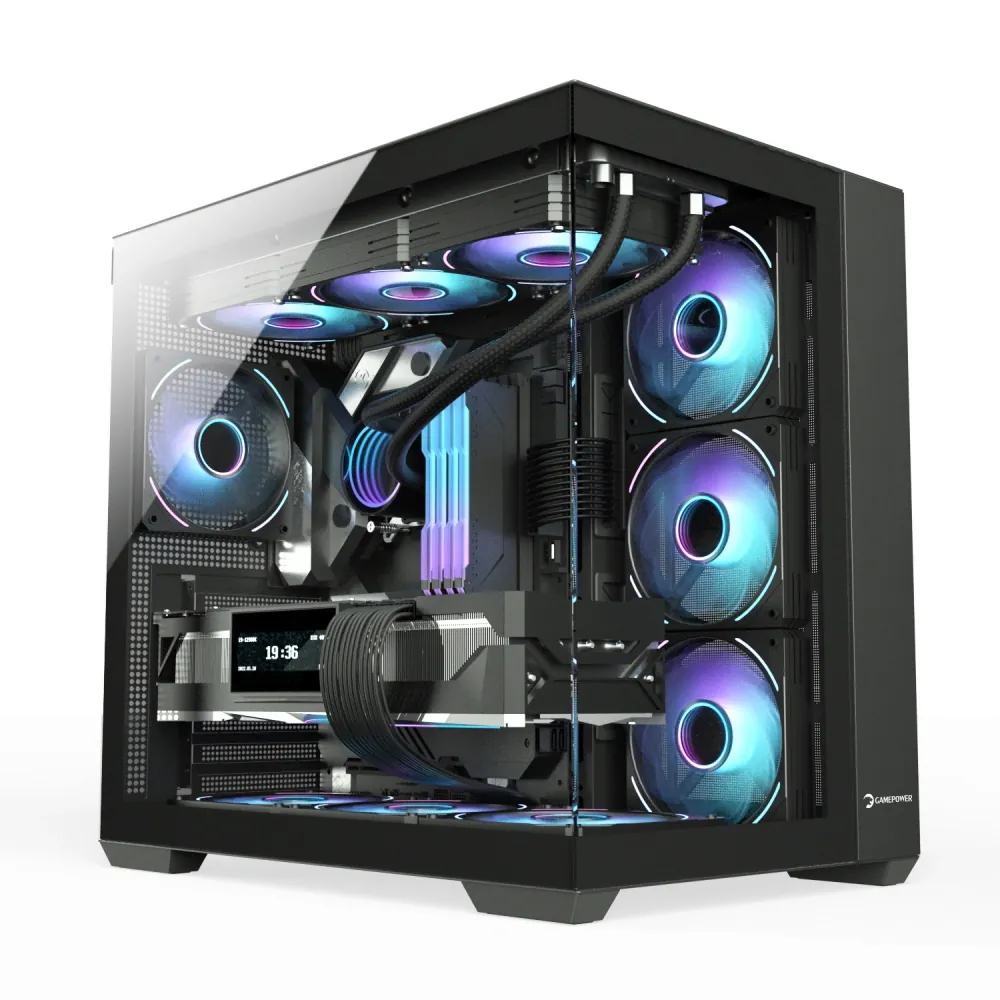 Kasa GamePower Warcry Prism 4xARGB Fan 650W 80+ Bronze Atx Siyah 2