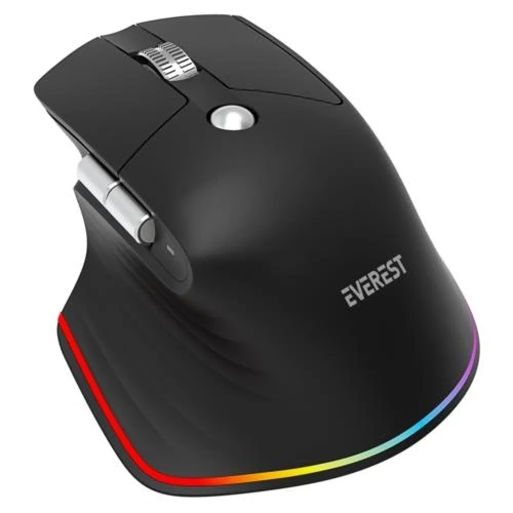 Everest SMW-178 Handy 2in1 Bluetooth+ 2.4Ghz 4000 DPI RGB Mouse Siyah