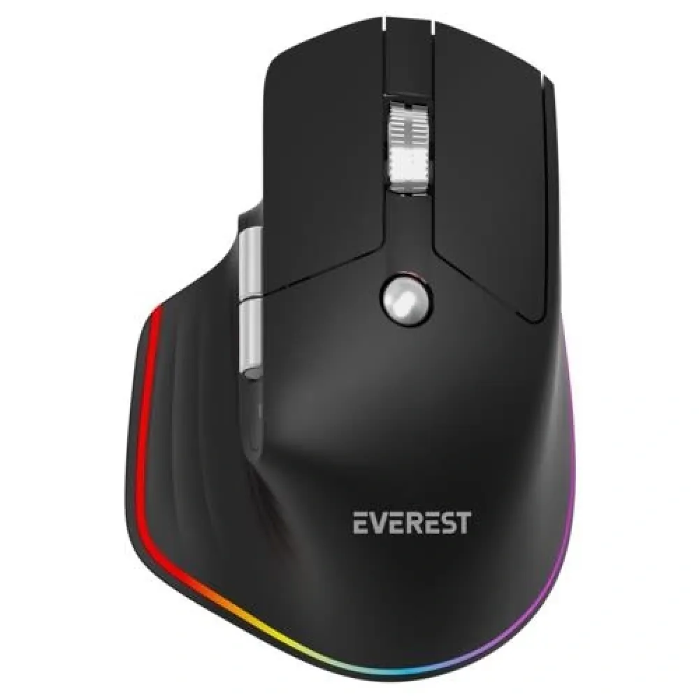 Everest SMW-178 Handy 2in1 Bluetooth+ 2.4Ghz 4000 DPI RGB Mouse Siyah 3