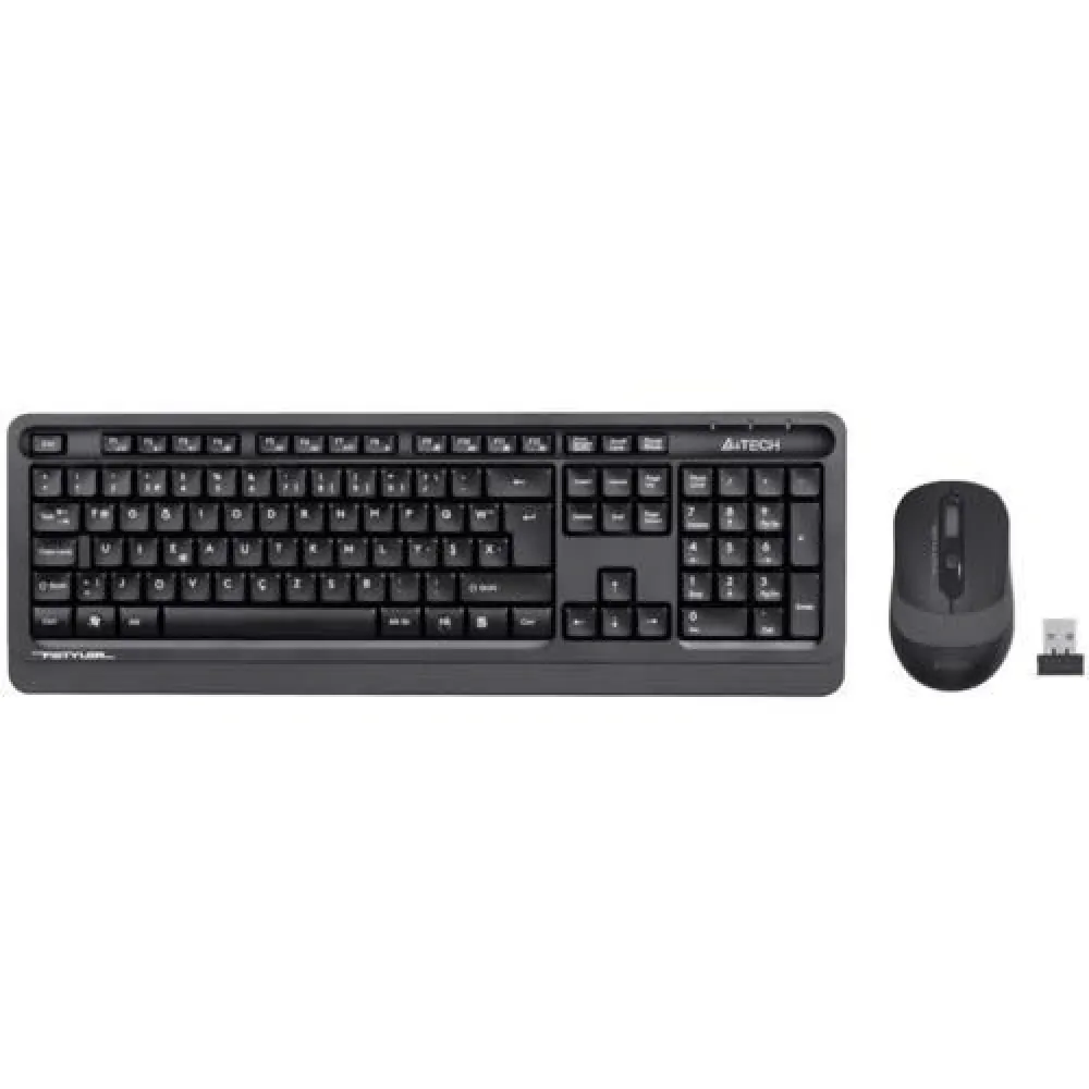 KABLOSUZ KLAVYEMOUSE A4TECH FG1010 F GRİ TR LAYOUT