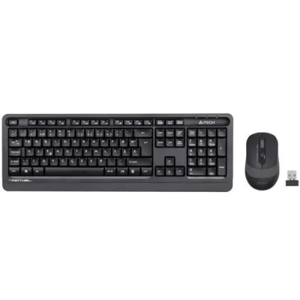 KABLOSUZ KLAVYEMOUSE A4TECH FG1010 F GRİ TR LAYOUT
