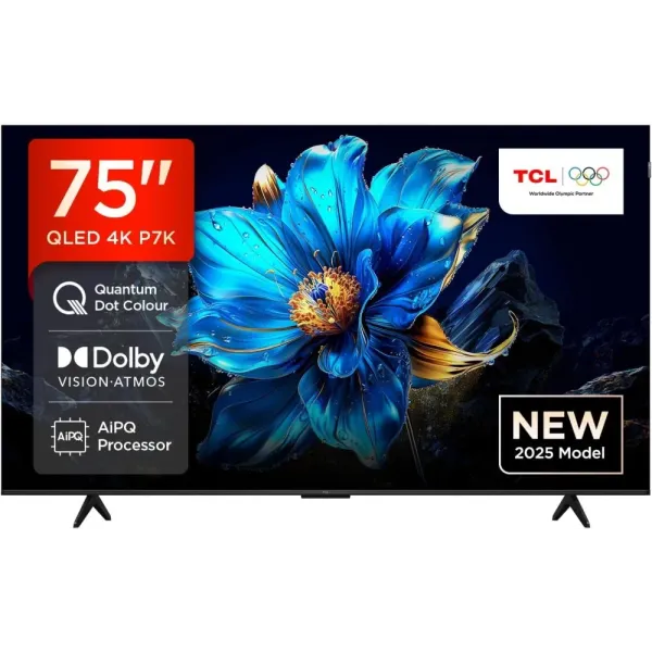 Televizyon TCL 75" 75P7K Qled 4K Quantum Crystal Google TV