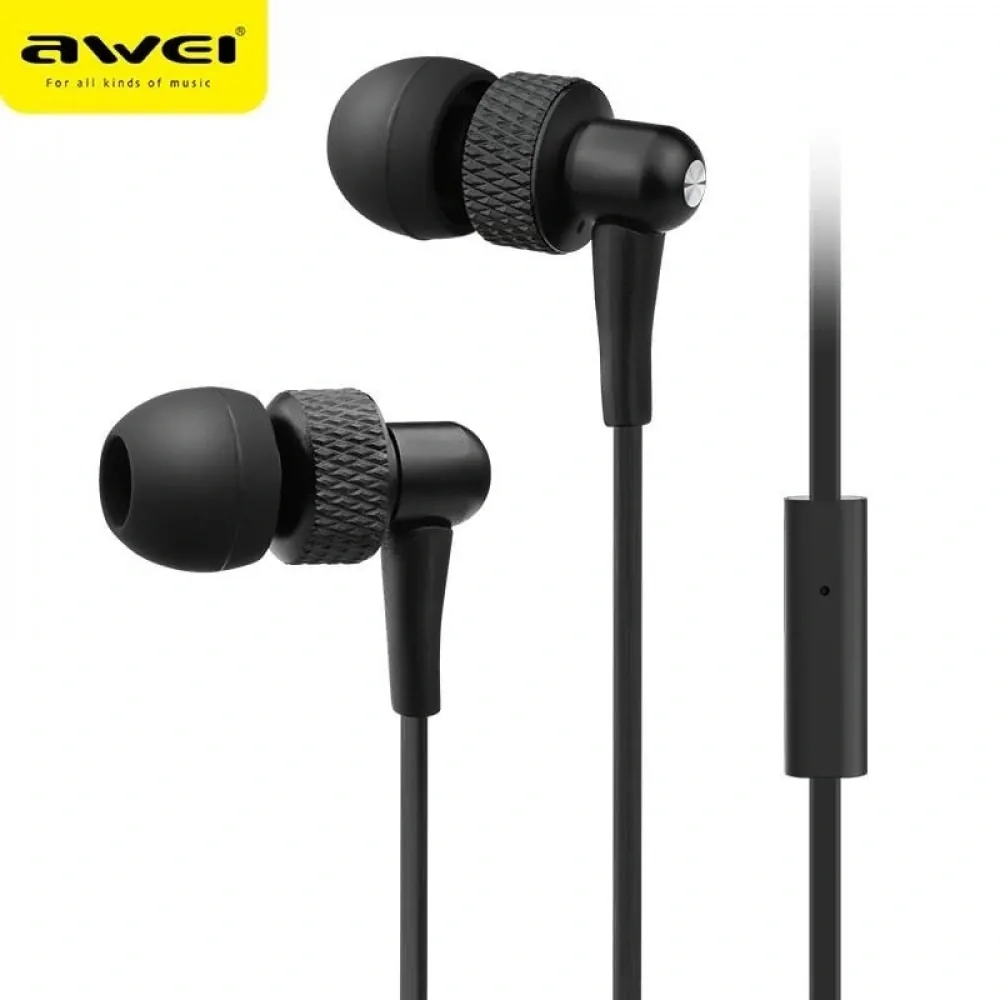 Kulaklık AWEI Es-390i kablolu Siyah