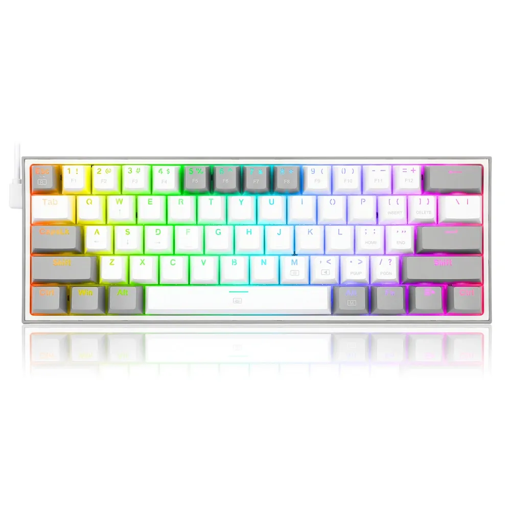 Klavye Redragon K617 Fizz Rgb White Gray Red Switch Tr Layout 2