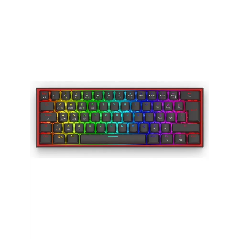 Redragon K616 Fizz Pro RGB Red Switch Kablosuz Siyah Compact Tr Layout 3