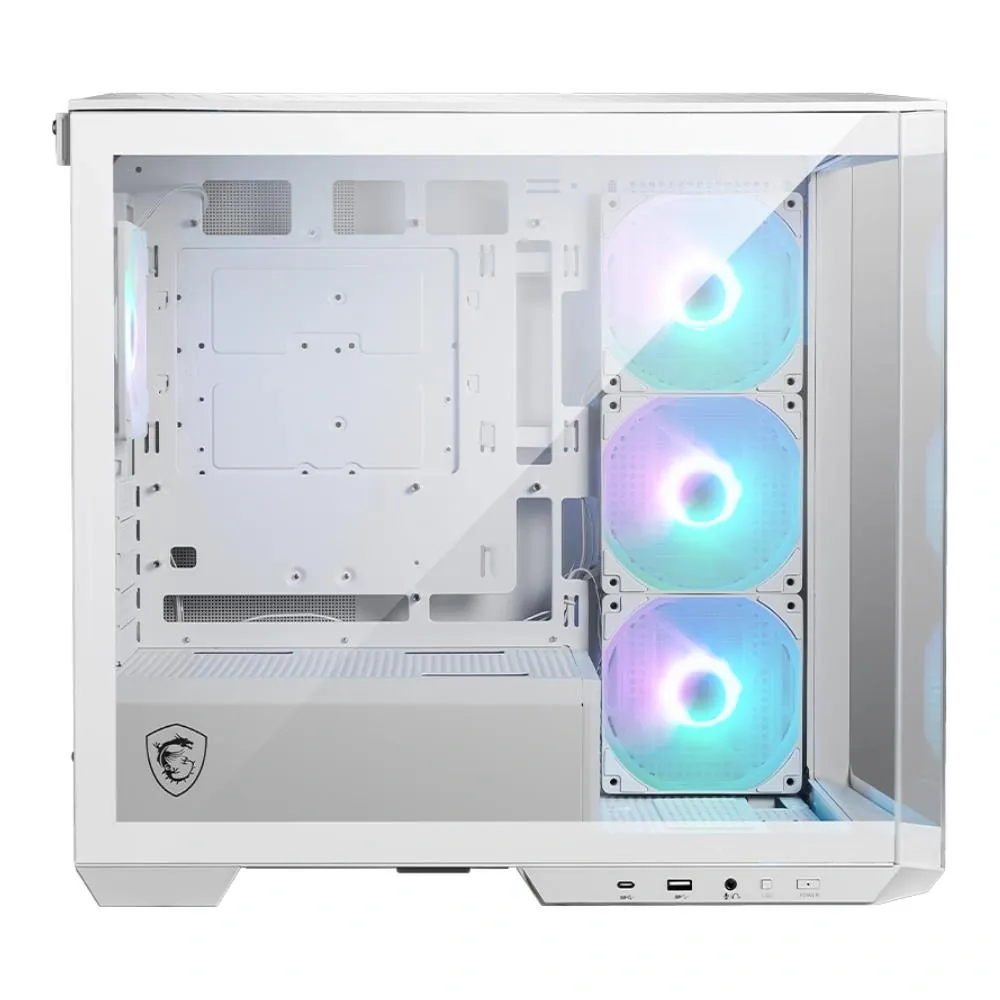 Kasa Msi Pano M100R Pz Beyaz 4X120Mm Argb Micro Atx Gaming 3