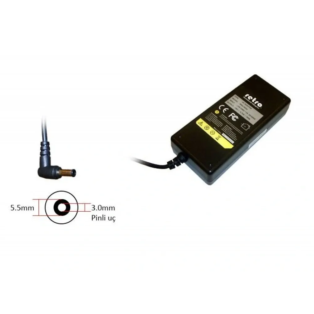 ADAPTOR DCA-SA044 19V 4.74A 90W 3.0mm x 5.0mm Pinli