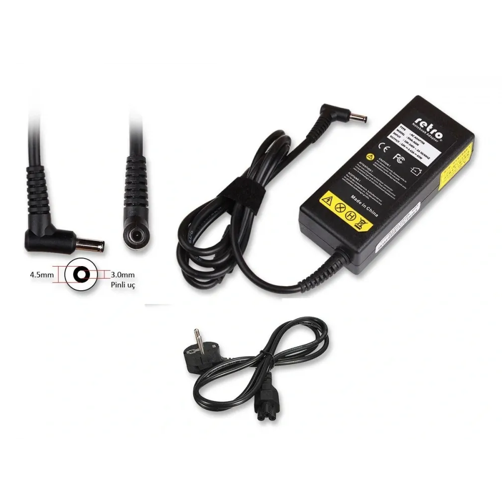 ADAPTOR DCA-D095 19.5V 2.31A 45W 4.5mm x 3.0mm