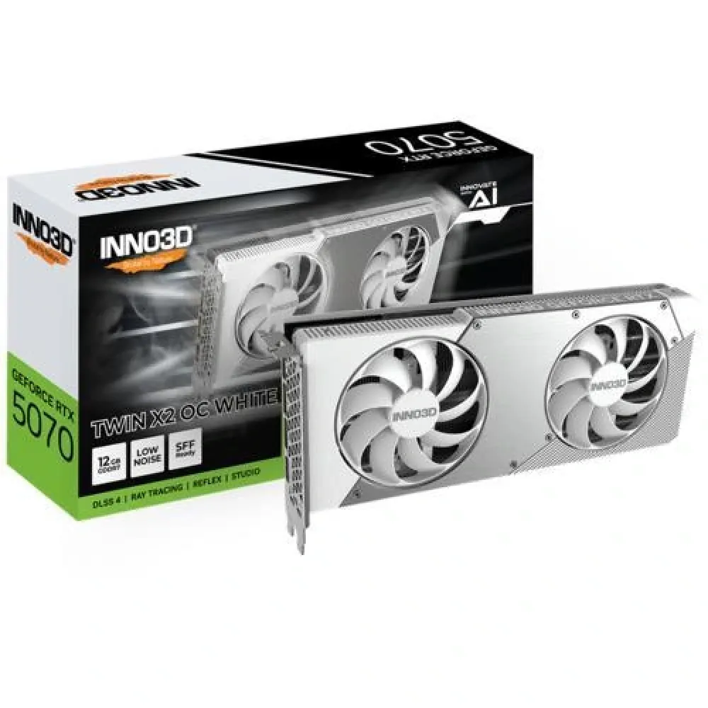 Ekran Kartı Inno3D RTX5070 Twin x2 OC White 12GB 192Bit GDDR7 2