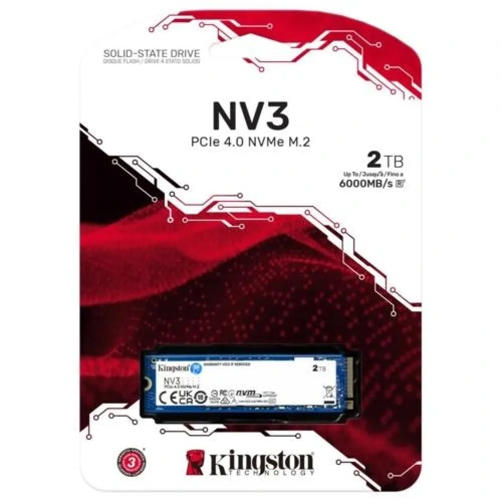 Ssd Kingston 2tb NV3 SNV3S/2000G 6000/5000MB/S M.2 NVMe PCIe 4.0