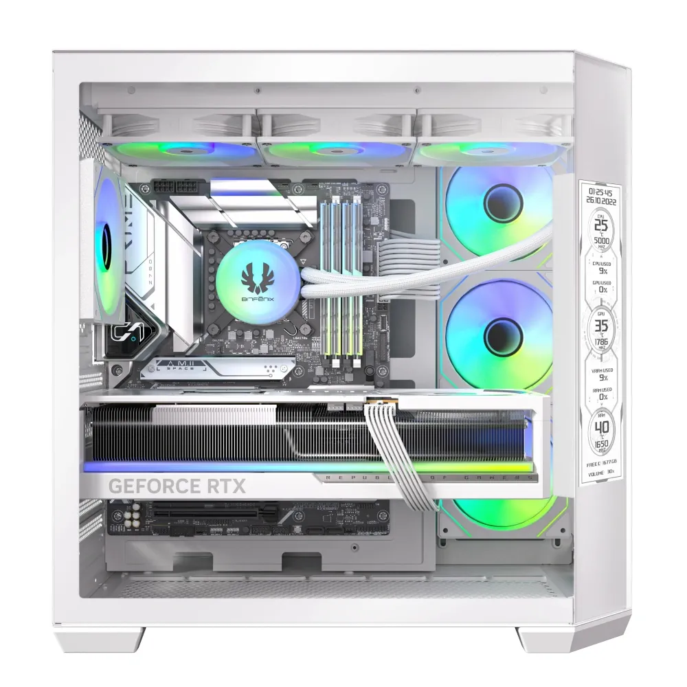 Bitfenix Digital T10 EF White 8.8" Ekran 850W 80+ WT10EFBBW 4x120 ATX 4