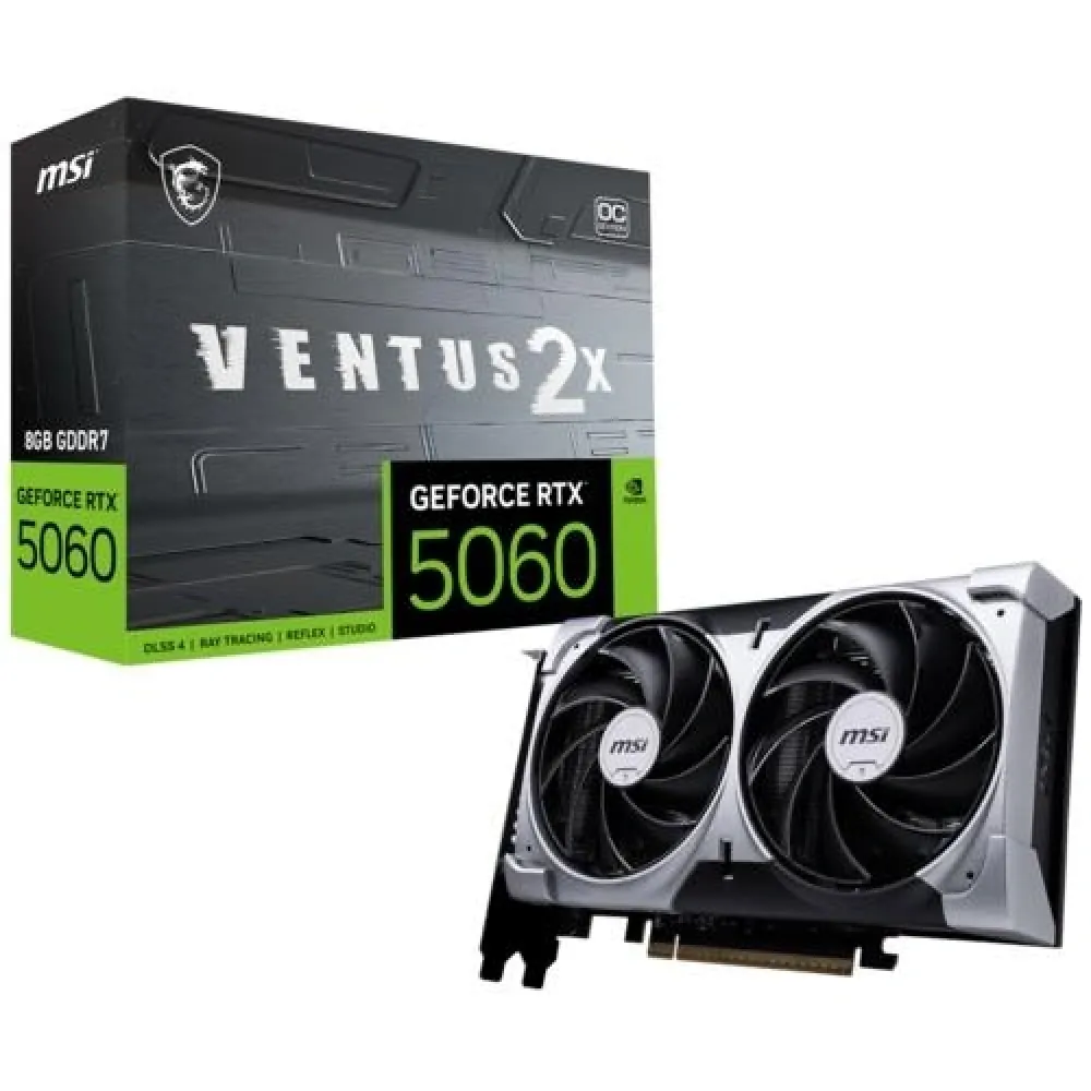 Ekran Kartı Msi Geforce Rtx5060 8GB Ventus 2X Oc Gddr7 128Bdx12 2