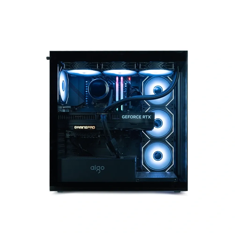 Kasa Aigo DS900 Siyah GP-850W 80+ Bronze ARGB Mid Tower thumbnail 2