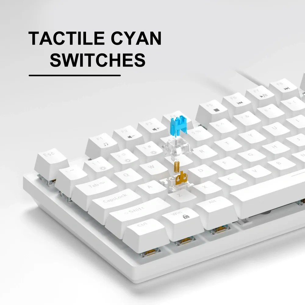MageGee MK-STORM 104 Tuş Blue Switch Kablolu Türkçe Q Beyaz Gaming 4