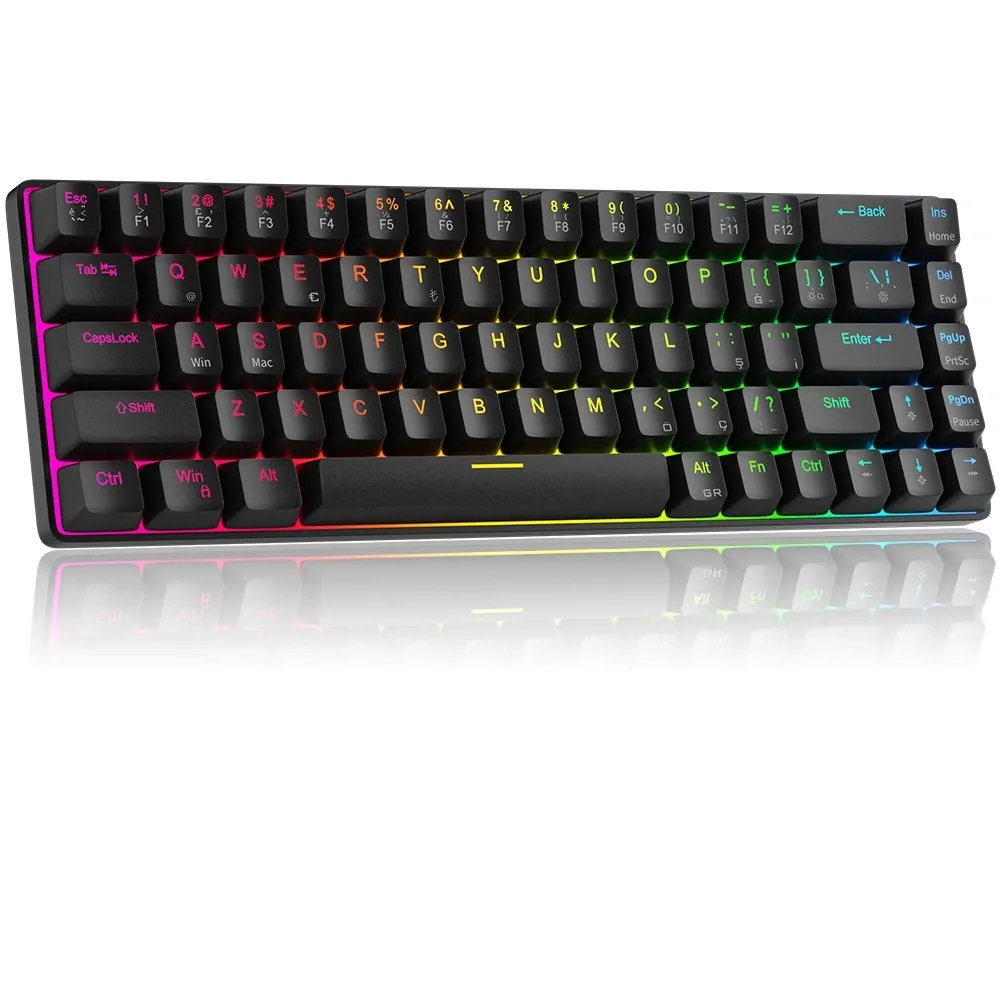 MageGee MK-BOX 68 Tuş RGB Hot-Swap Manyetik Kablolu Türkçe Q Siyah 4