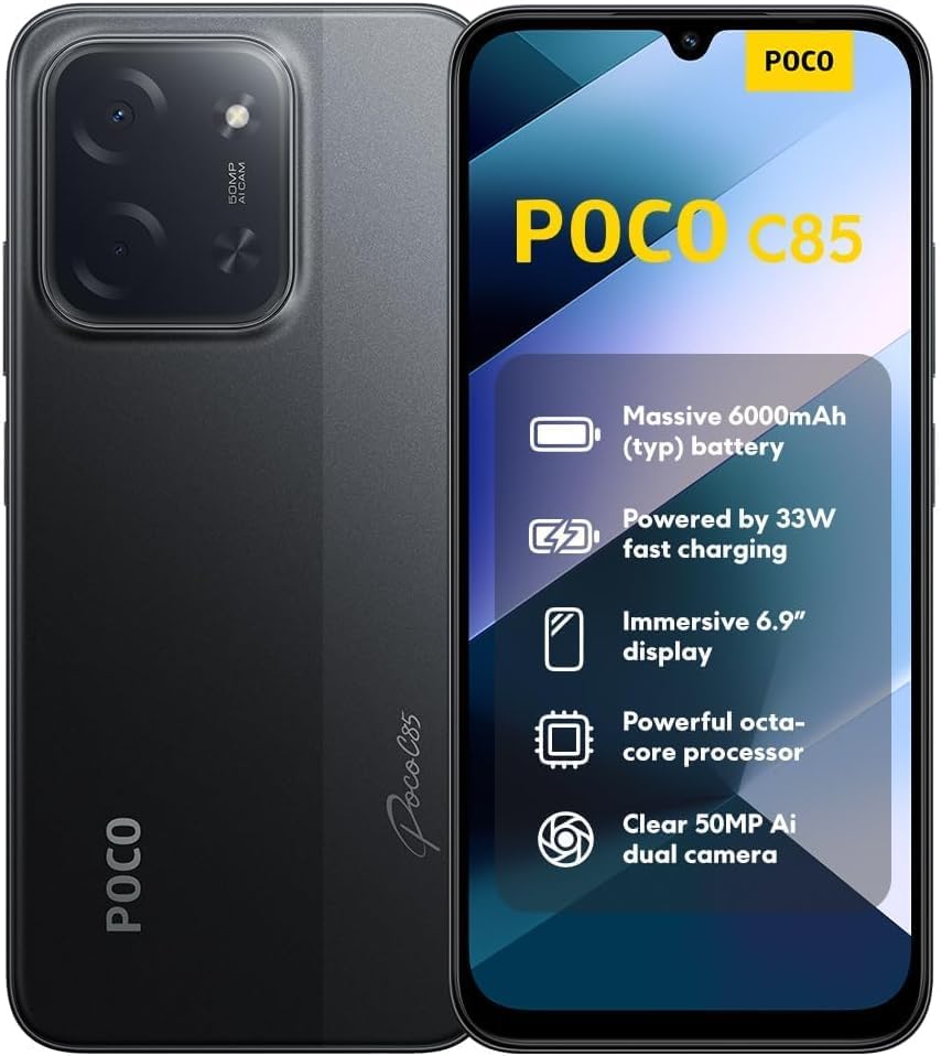 Xiaomi POCO C85 4G Çift SIM 8GB RAM 256GB - Siy
